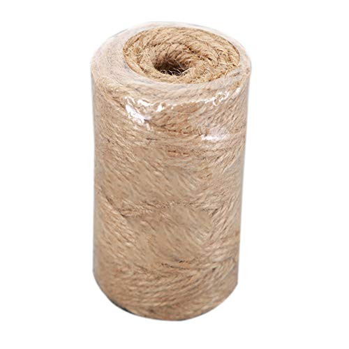 LAAT 50M Jute Twine Arts Crafts Jute Twine for Crafts Twine Industrial Gift Natural Thick Jute String Jute Rope Jute Twine Ropefor Floristry Gifts DIY Arts Crafts Decoration Bundling Arts Garden