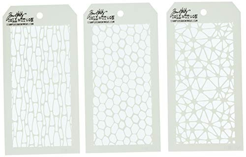 Stampers Anonymous Tim Holtz Mini Layered Stencil Set Multicolor