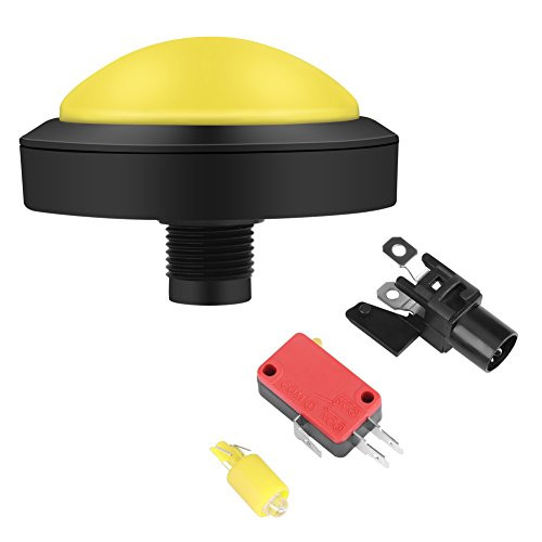 Arcade Button 100mm DIY Massive Arcade Game Button with LED Convexity Console Replacement Arcade Machine Video Games Parts  Yellow