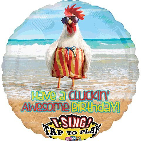 28 inch Avanti Chicken Dance Sing-A-Tune Mylar Balloon