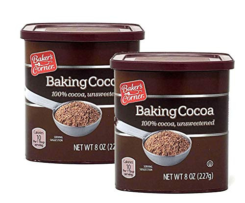Bakers Corner All-Purpose 100 percent Baking Cocoa Powder Unsweetened - 2 Count  8 oz. ea