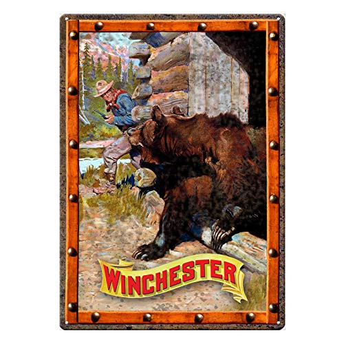 Nostalgic Funny Vintage Rustic Style Inspirational Art Winchester Unwelcome Guest Weatherproof Tin Sign 8x12 Tin Sign