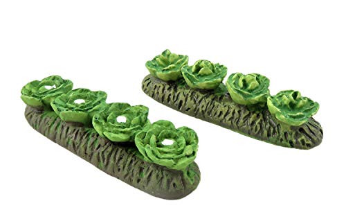 Melody Jane Dollhouse Row of Cabbage  and  Cauliflower in Ground Vegetables Garden Accessory