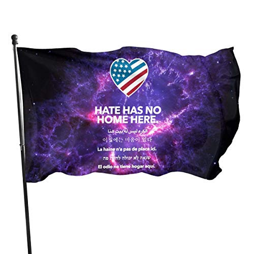 Hate Has No Home Here 3x5 FT American Flag Outdoor Banner Family Banner Garden Banner Black Hate Has No Home Here 3x5 FT American Flag Outdoor Banner Family Banner Garden Banner Black