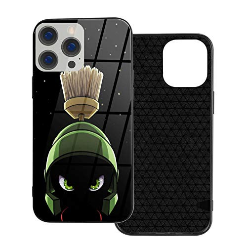 Marvin The Martian Planet iPhone 12 Pro Mini Pro Max Case Soft TPU and Tempered Glass Double Layer Mobile Phone Case Cover for 6.1 in 6.1 in 5.4in 6.7in