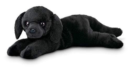 Bearington Jet Black Labrador Retriever Plush Stuffed Animal Puppy Dog, 15 inches