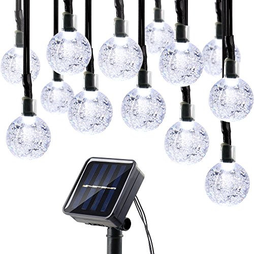 Lumitify Globe Solar Christmas String Lights 19.7ft 30 LED Fairy Crystal Ball Lights Outdoor Decorative Solar Lights for Home Garden Patio Lawn Party and Holiday White Lumitify Globe Solar Christmas String Lights 19.7ft 30 LED Fairy Crystal Ball Lights Outdoor Decorative Solar Lights for Home Garden Patio Lawn Party and Holiday White