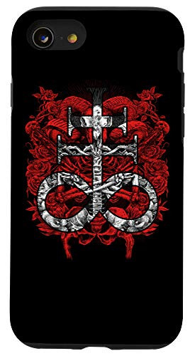 iPhone SE  2020    7   8 Satanic Gift for Satanist Occult Leviathan Cross Baphomet Case