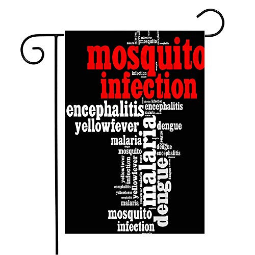 Pansyhome Welcome Garden Flag Vertical Aedes Mosquito Infection Diseases Info Text Graphics Healthcare Medical Malaria Aegypty Albopictus Yard Outdoor Decorative 12 x 18 Inch