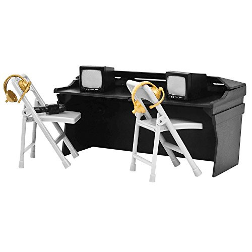 Black Commentator Table Playset for WWE Wrestling Action Figures