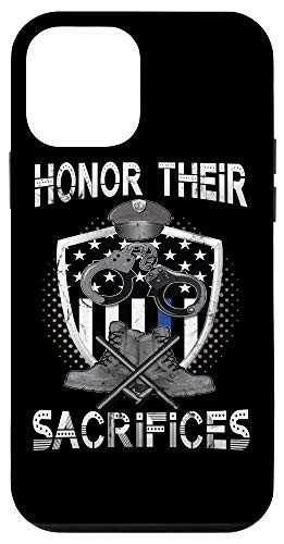 iPhone 12 mini Honor Their Sacrifices I Support The Thin Blue Line Flag Case