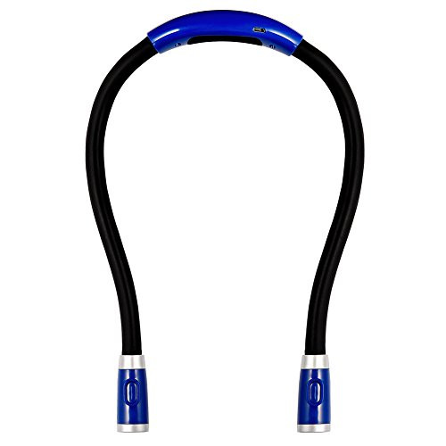 Flexible Adjustable Hands free LED Hug light, Rechargeable Neck 4 LED Book Light, 3 Adjustable Brightness, USB Cable Included for Reading in Bed Or Reading in Car