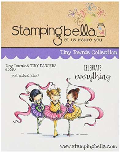 Stamping Bella Tiny Townie Dancers Lia Zia  and  Pia Cling Rubber Stamp 6.5 inch x 4.5 inch