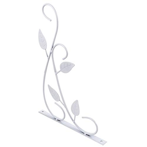 Cabilock Metal Wall Hook Hanging Plant Bracket Iron Decorative Hook for Hanging Flower Pot Bird Feeder Wind Chime Lanterns Wall Mount Hook Hanger for Garden Balcony White
