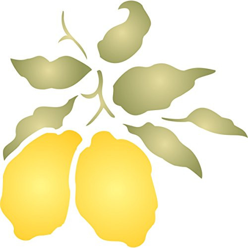 Lemon Stencil 6.5 x 6.5 inch - Classic Fruit Kitchen Stencils for Painting Template
