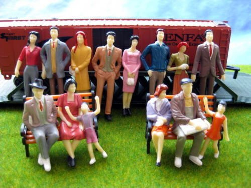 Evemodel P3001 14pcs Model Trains 1:30 Painted Figures G SCALE