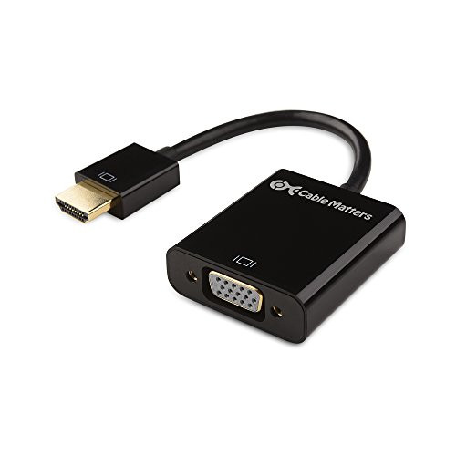 Cable Matters HDMI to VGA Adapter with Audio (HDMI to VGA Converter) in Black