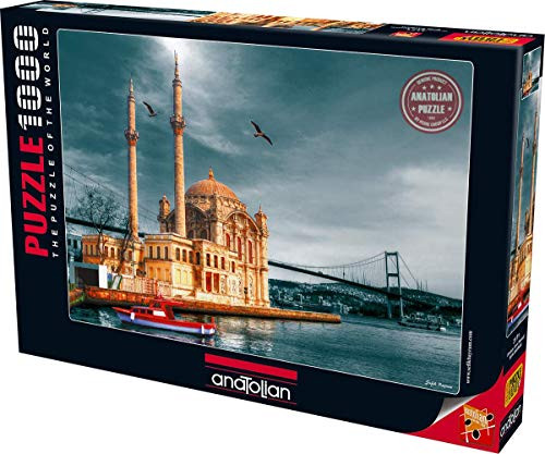 Anatolian 1000 Piece Puzzle - Ortakoy Mosque Nostalgia Puzzle Multicolor  PER3171