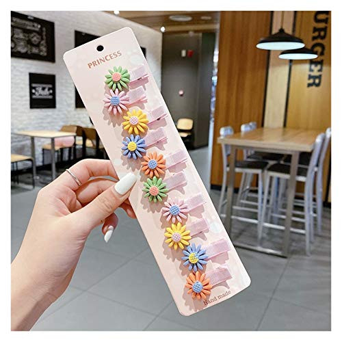 Letaowl Hair Clips 10 PCS Set 2021 New Cute Children Hairpin Baby Ear Side Bangs Clip Fruit Headdress Female Hair Accessories  Color  Apricot