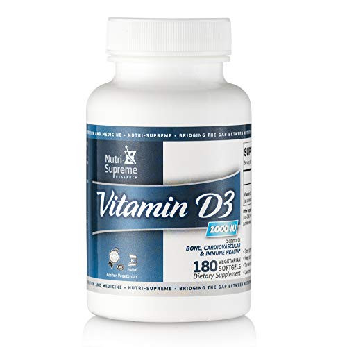 Nutri Supreme Vitamin D3 1000 IU Softgels 180 Count
