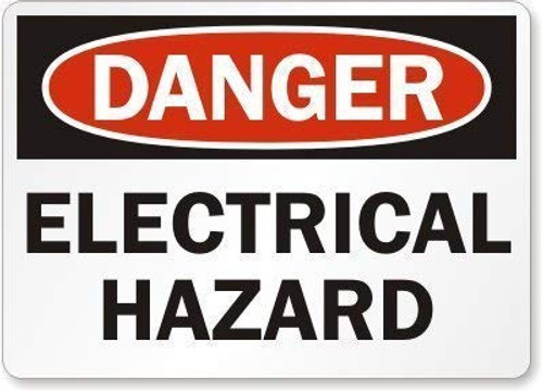 DYLAN MILLER Safety Sign - Danger Electrical Hazard Sign DYU0836 8 x 12 Inches Metal Sign Durable Indoor and Outdoor Signs Street Signs