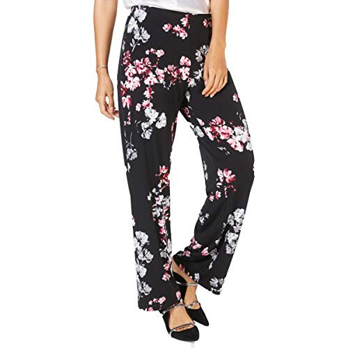 Alfani Womens Printed Wide Leg Casual Pants Black L Alfani Womens Printed Wide Leg Casual Pants Black L
