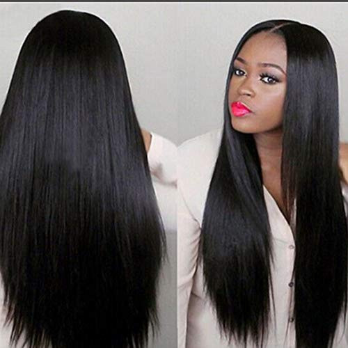 Long Black Wig for Women Synthetic Straight Middle Part Wig for Black Women Natural Looking Synthetic Wigs  Natural Black