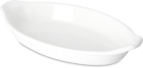 Carlisle 740002 Polycarbonate Oval Casserole, 12 oz. Capacity, White