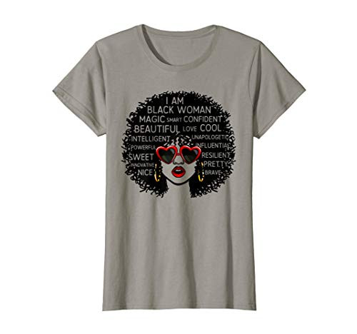 Womens I Am Black Woman Queen African-American History Month Pride T-Shirt Womens I Am Black Woman Queen African-American History Month Pride T-Shirt
