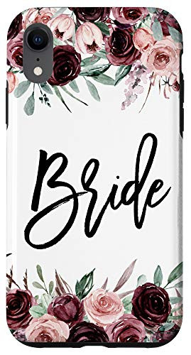 iPhone XR Wedding Floral Design Bridal Shower Gift for Women Her Bride Case