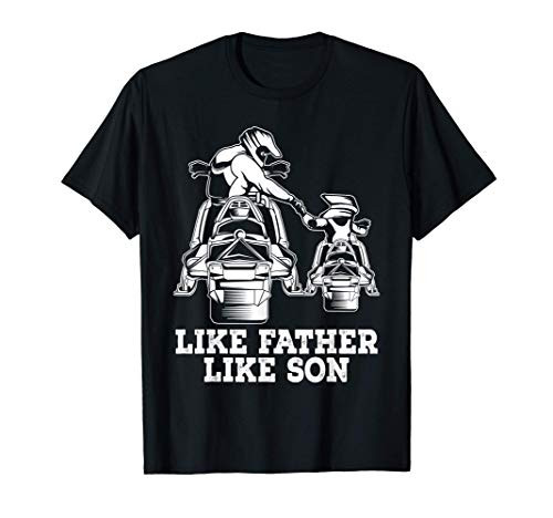 Snowmobile - Like Father Like Son Snowcross Christmas Gift T-Shirt