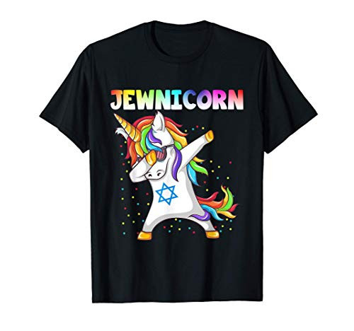 Hanukkah Dabbing Unicorn Jewnicorn Chanukah Jewish Xmas T-Shirt