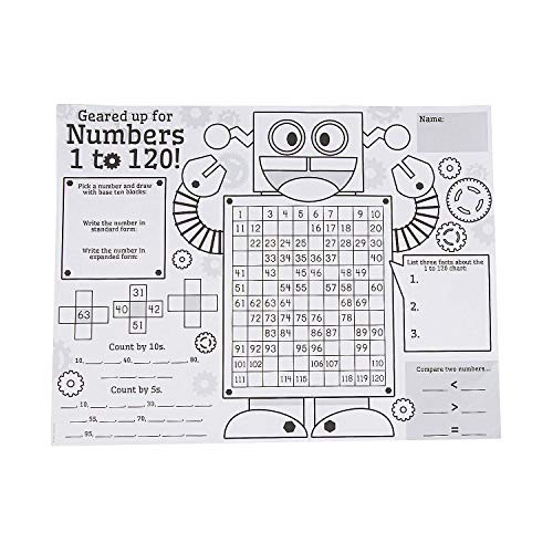 Fun Express Cyo Math Numbers Posters 1 to 120 - 30 Pieces - Educational and Learning Activities for Kids Fun Express Cyo Math Numbers Posters 1 to 120 - 30 Pieces - Educational and Learning Activities for Kids