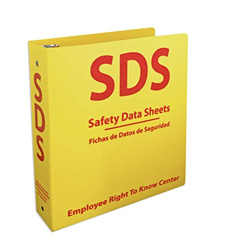 SDS Poly 3-Ring Binder 2 Inch - Bilingual English Spanish - 400 Safety Data Sheet Capacity