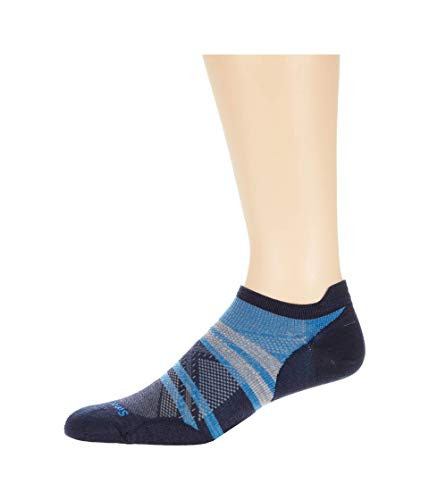 Smartwool PhD Run Ultra Light Pattern Micro Deep Navy LG  Mens Shoe 9-11.5