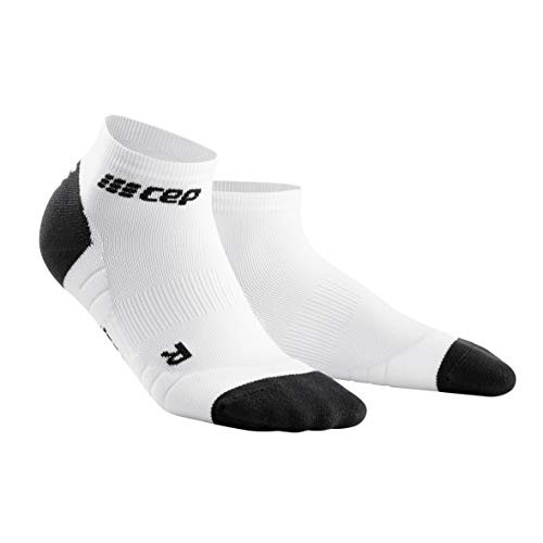 CEP Mens Compression Socks Low Cut Socks 3.0 White Dark Grey III