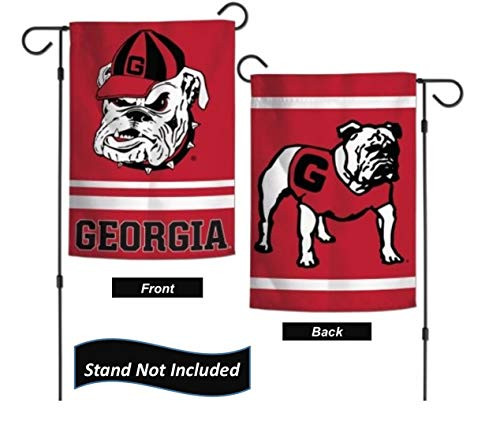 University of Georgia Bulldogs 12.5  x 18 inch Double Sided Yard and Garden College Banner Flag is Printed in The USA  Vault