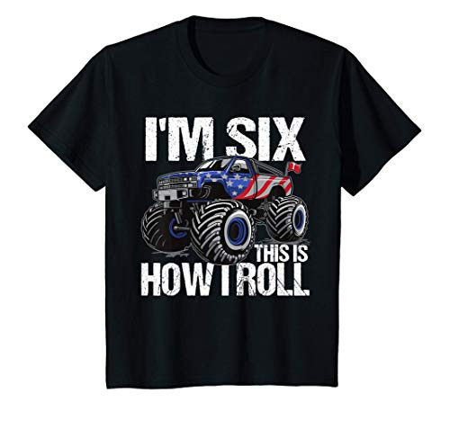 Kids 6 Year Old Monster Truck Birthday Party Trucks Boys 6th Gift T-Shirt Kids 6 Year Old Monster Truck Birthday Party Trucks Boys 6th Gift T-Shirt