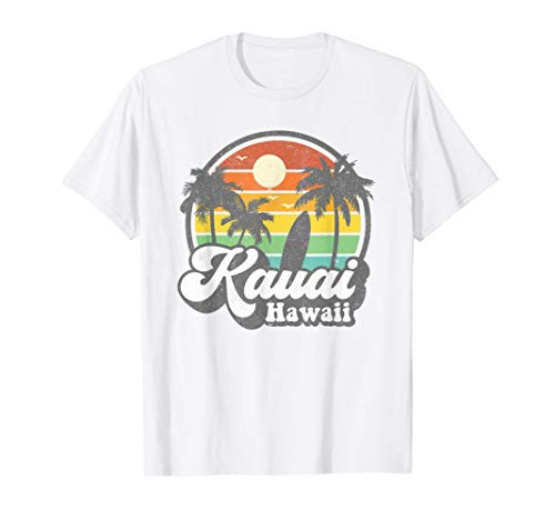 Vintage Kauai Beach Hawaii Surf Hawaiian Surfing 70s Gift T-Shirt