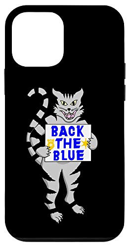 iPhone 12 mini Pro Police Blue Back Thin Line Cat Support Law Enforcement Case