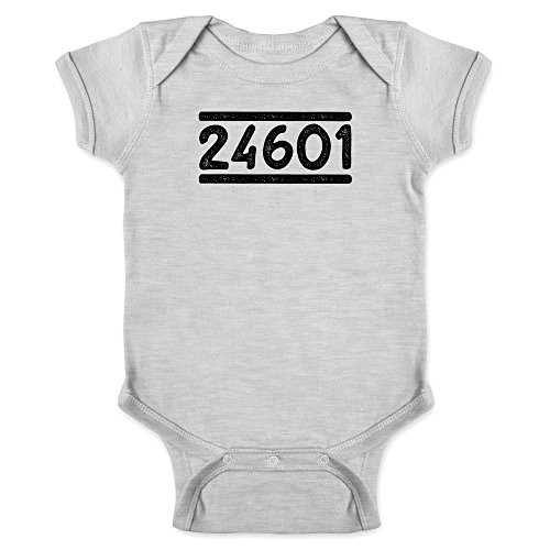 Pop Threads Prisoner 24601 Halloween Costume Gray 6M Infant Baby Boy Girl Bodysuit