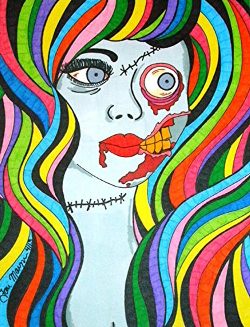 Zombie Girl 8x10 Print - Rainbow Artwork - Colorful Zombie Wall Decor - Macabre Horror Art - Walking Dead Undead - Alternative Art Gift Zombie Girl 8x10 Print - Rainbow Artwork - Colorful Zombie Wall Decor - Macabre Horror Art - Walking Dead Undead - Alternative Art Gift