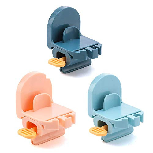 Wall-Mounted Manual Toothpaste Squeezer Toothpaste Dispenser Roller Punch-Free Toothbrush Holder Toothbrush Toothpaste Holder Stand for Bathroom Storage Organizer 3PCS