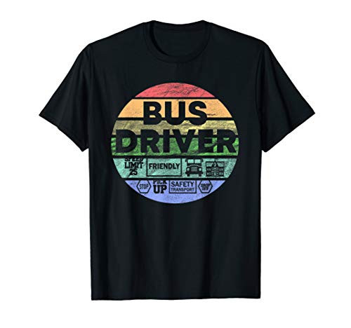 School Bus Driver Shirt Busdriver Schoolbus Vintage Gift T-Shirt