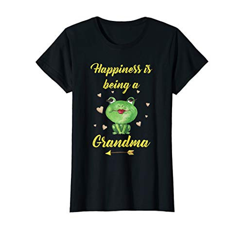 Funny Grandma Frog Lover Gift Happiness Is Being A Grandma T-Shirt