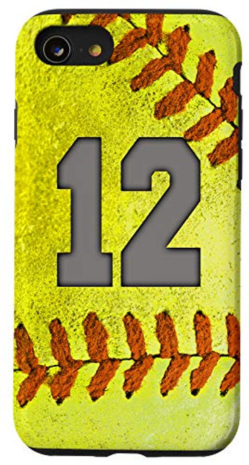 iPhone SE  2020    7   8 Softball Fan 12 Jersey No 12 Softball Lover Phone Case Gift Case