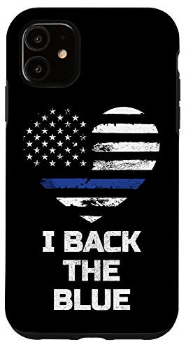 iPhone 11 I Back the Blue Police Officer Support Thin Blue Line Case