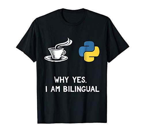 Funny Python Java Programmer Shirt Bilingual Coder Gift Tee