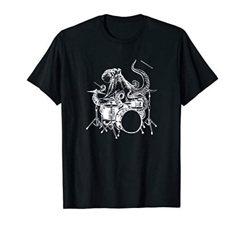 SEEMBO Octopus Playing Drums Drummer Drumming Musician Band T-Shirt