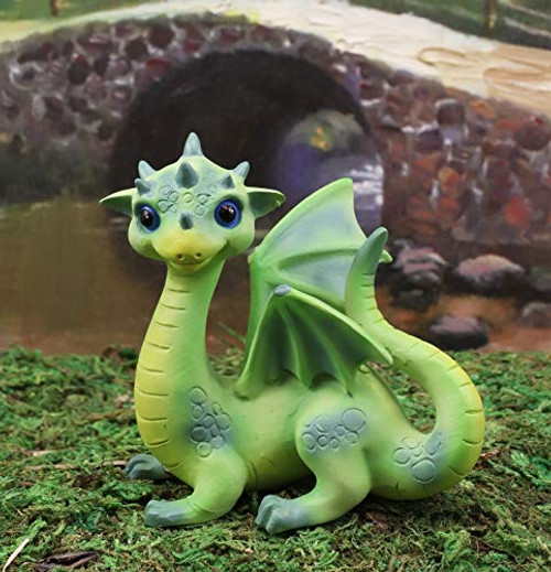 Ebros Gift Whimsical Adorable Green Dinosaur Dragon with Spiked Head Figurine 3 inch Tall Fantasy Legends Dungeons and Dragons Fairy Garden DIY Collectible Statue Decor Ebros Gift Whimsical Adorable Green Dinosaur Dragon with Spiked Head Figurine 3 inch Tall Fantasy Legends Dungeons and Dragons Fairy Garden DIY Collectible Statue Decor